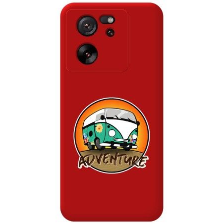 Funda Silicona Líquida Roja para Xiaomi 13T / 13T Pro 5G diseño Adventure Dibujos
