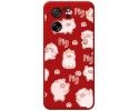 Funda Silicona Líquida Roja para Xiaomi 13T / 13T Pro 5G diseño Cerdos Dibujos