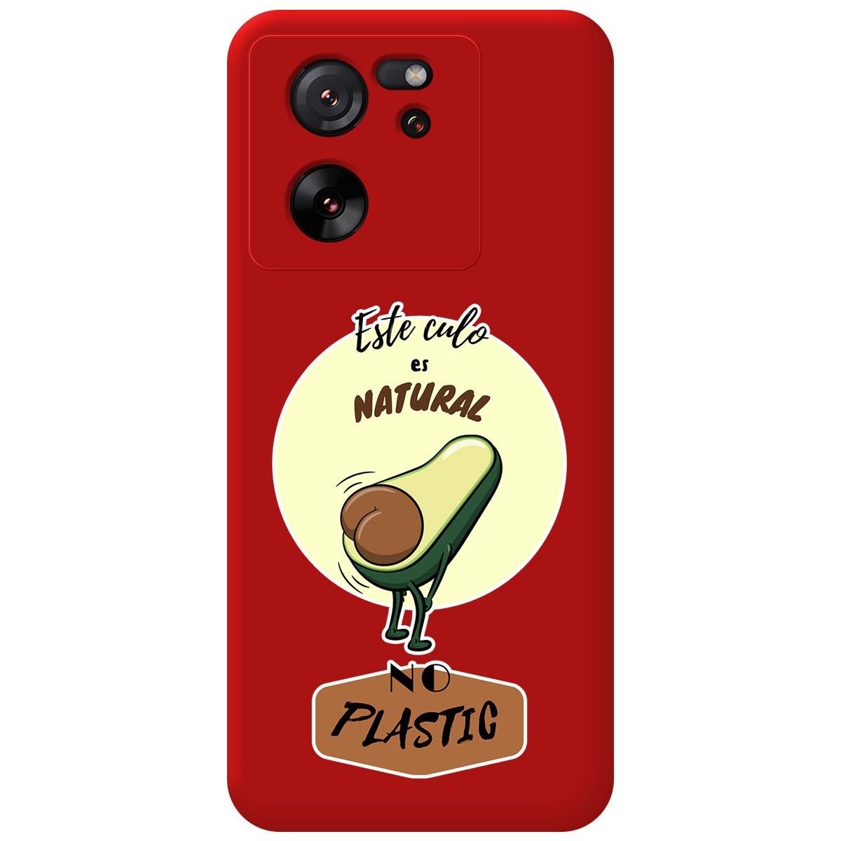 Funda Silicona Líquida Roja para Xiaomi 13T / 13T Pro 5G diseño Culo Natural Dibujos