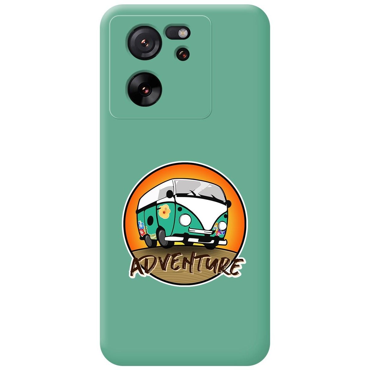 Funda Silicona Líquida Verde para Xiaomi 13T / 13T Pro 5G diseño Adventure Dibujos