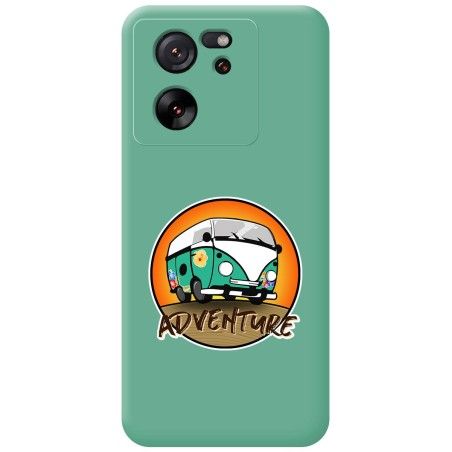 Funda Silicona Líquida Verde para Xiaomi 13T / 13T Pro 5G diseño Adventure Dibujos