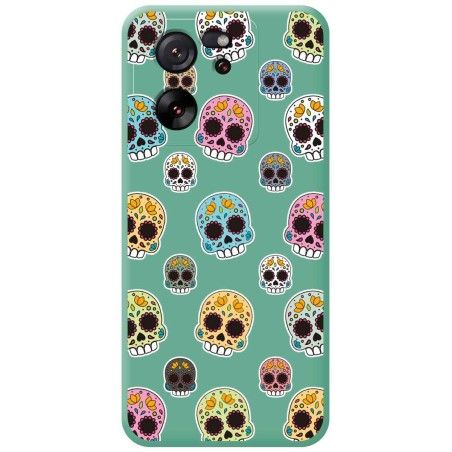 Funda Silicona Líquida Verde para Xiaomi 13T / 13T Pro 5G diseño Catrina Dibujos