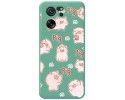 Funda Silicona Líquida Verde para Xiaomi 13T / 13T Pro 5G diseño Cerdos Dibujos
