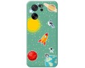 Funda Silicona Líquida Verde para Xiaomi 13T / 13T Pro 5G diseño Espacio Dibujos