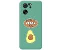 Funda Silicona Líquida Verde para Xiaomi 13T / 13T Pro 5G diseño Vegan Life Dibujos