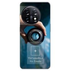Personaliza tu Funda Silicona Gel Tpu Transparente con tu Fotografia para Oneplus 11 5G Dibujo Personalizada