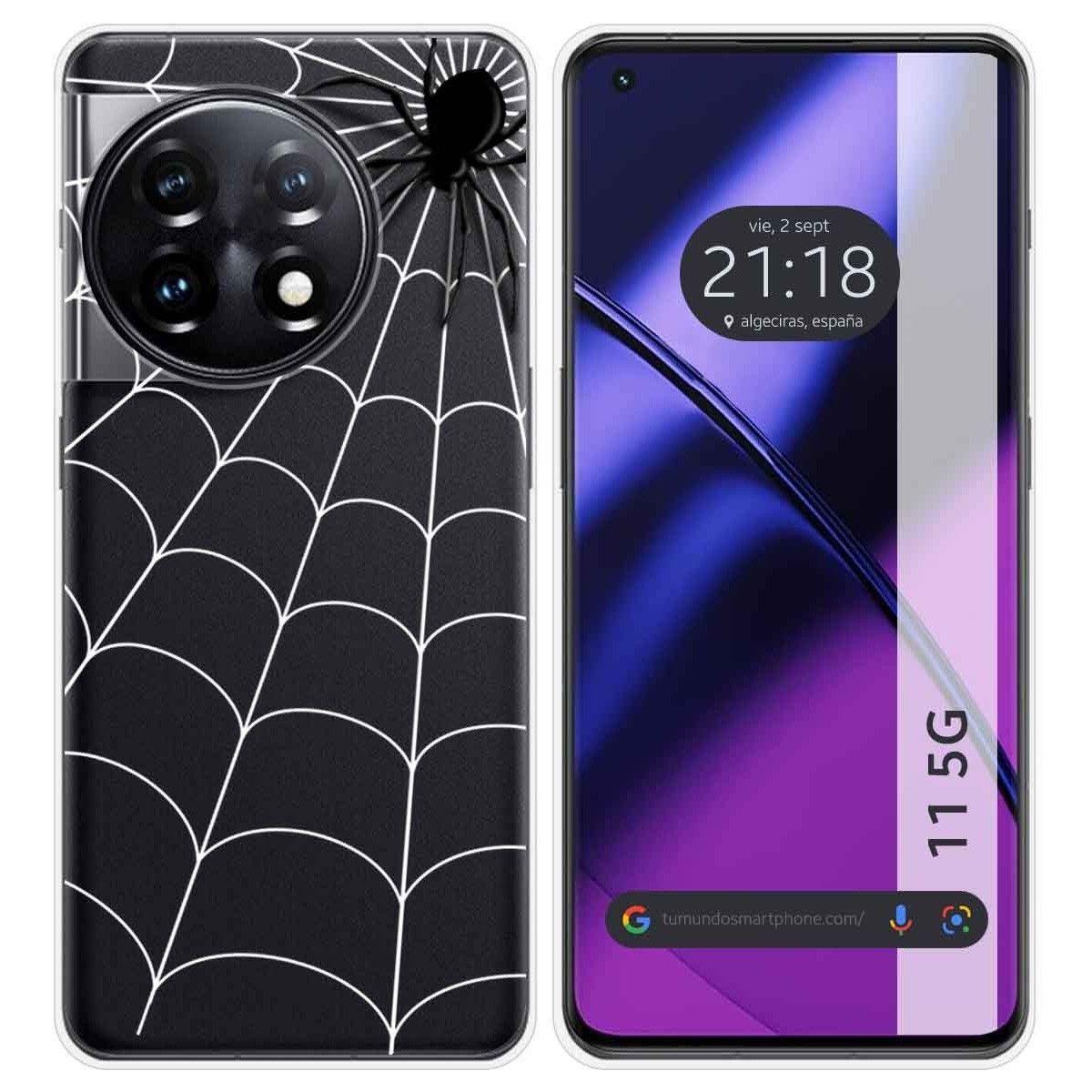 Funda Silicona Transparente para Oneplus 11 5G diseño Araña Dibujos