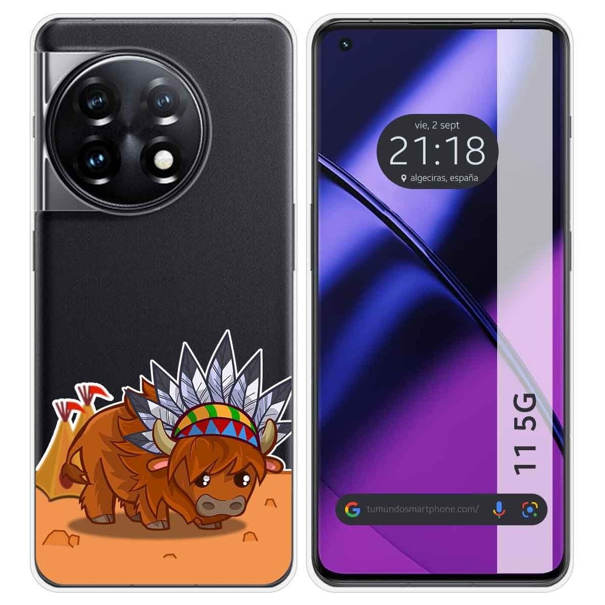 Funda Silicona Transparente para Oneplus 11 5G diseño Bufalo Dibujos