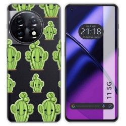 Funda Silicona Transparente para Oneplus 11 5G diseño Cactus Dibujos