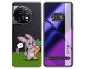 Funda Silicona Transparente para Oneplus 11 5G diseño Conejo Dibujos