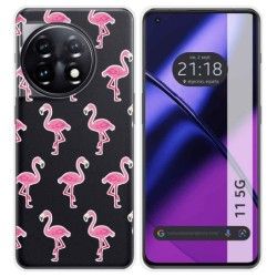 Funda Silicona Transparente para Oneplus 11 5G diseño Flamenco Dibujos
