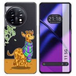 Funda Silicona Transparente para Oneplus 11 5G diseño Jirafa Dibujos