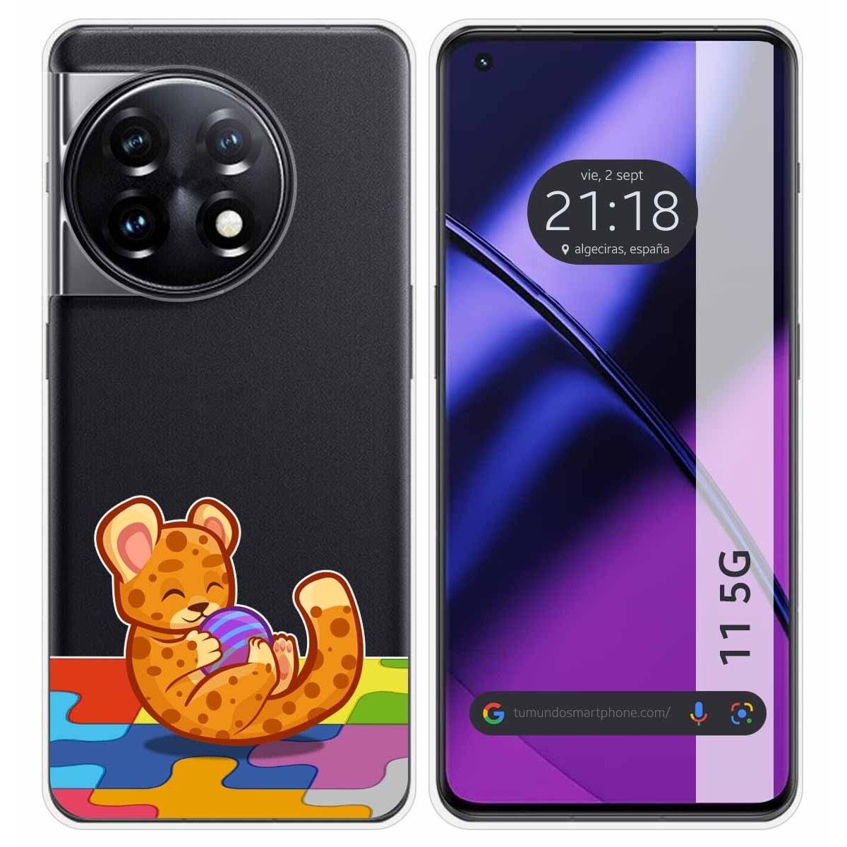 Funda Silicona Transparente para Oneplus 11 5G diseño Leopardo Dibujos