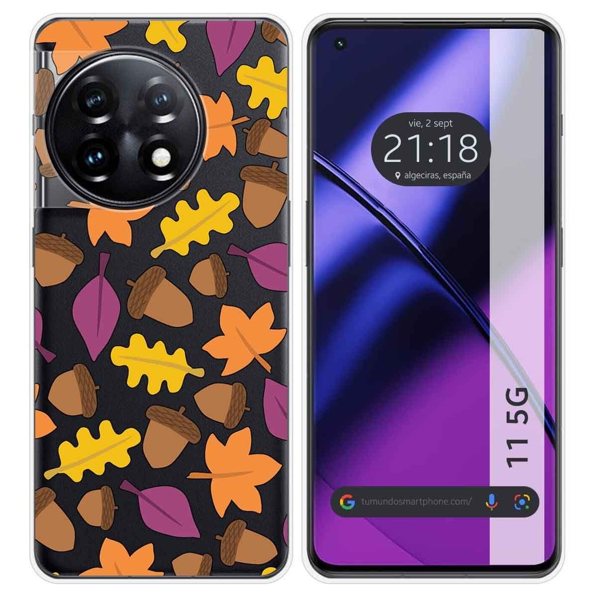 Funda Silicona Transparente para Oneplus 11 5G diseño Otoño Dibujos