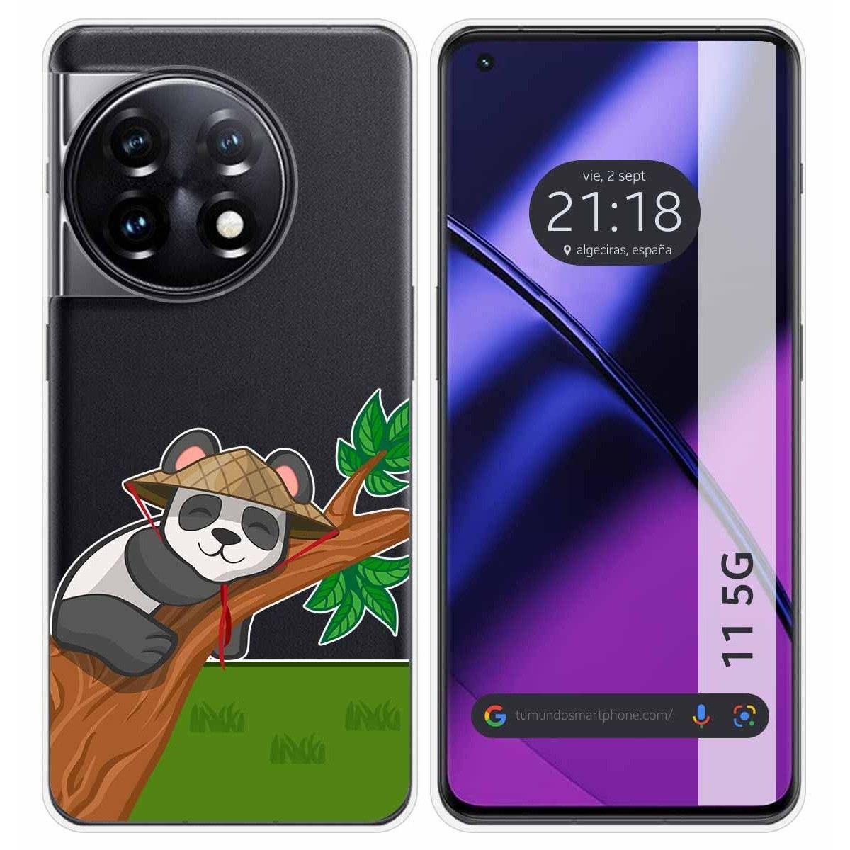 Funda Silicona Transparente para Oneplus 11 5G diseño Panda Dibujos