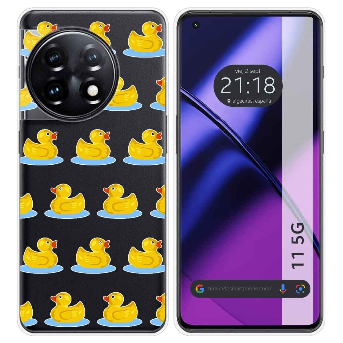Funda Silicona Transparente para Oneplus 11 5G diseño Pato Dibujos