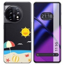 Funda Silicona Transparente para Oneplus 11 5G diseño Playa Dibujos