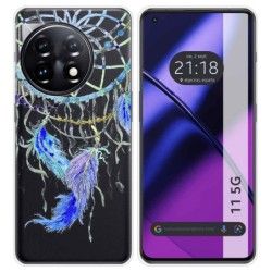 Funda Silicona Transparente para Oneplus 11 5G diseño Plumas Dibujos