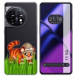 Funda Silicona Transparente para Oneplus 11 5G diseño Tigre Dibujos