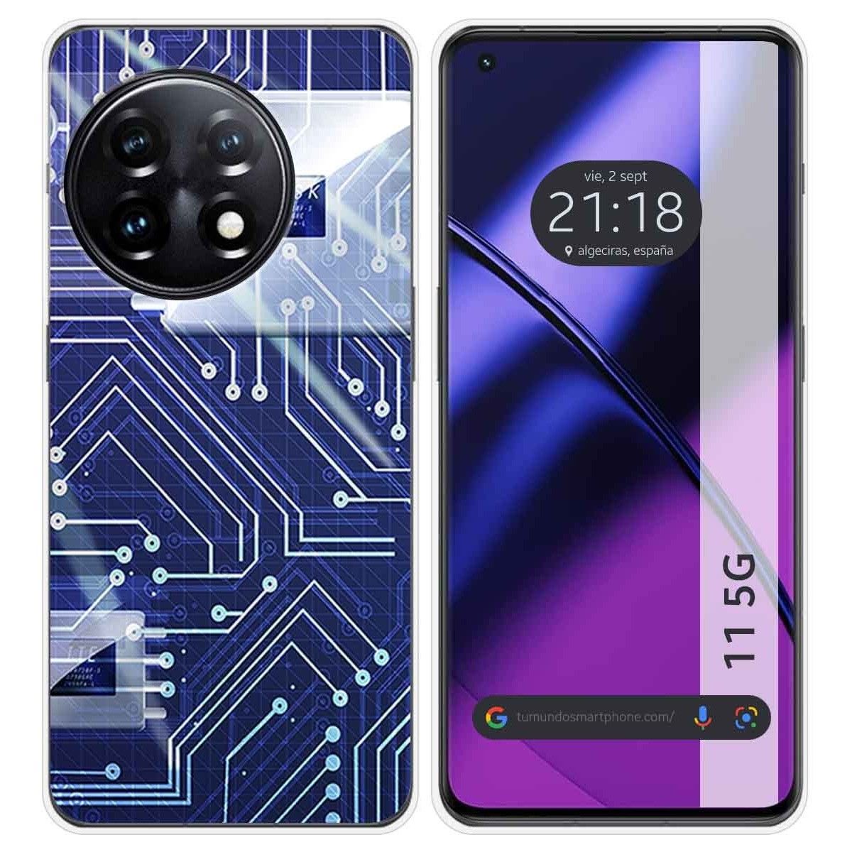 Funda Silicona para Oneplus 11 5G diseño Circuito Dibujos