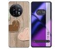 Funda Silicona para Oneplus 11 5G diseño Corazones Madera Dibujos