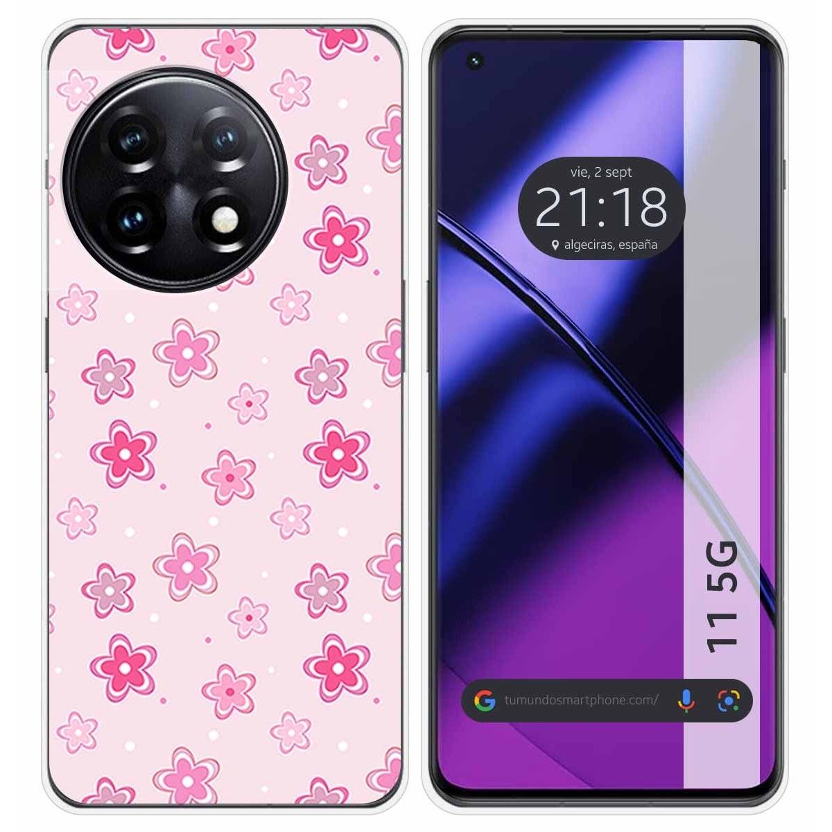 Funda Silicona para Oneplus 11 5G diseño Flores Dibujos