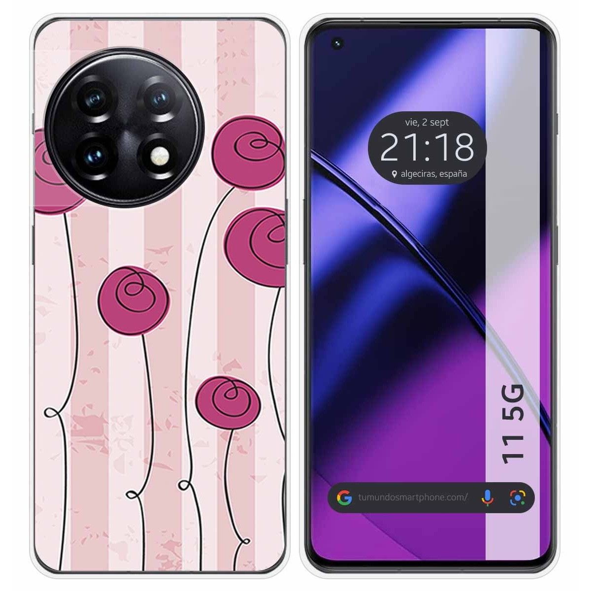 Funda Silicona para Oneplus 11 5G diseño Flores Vintage Dibujos