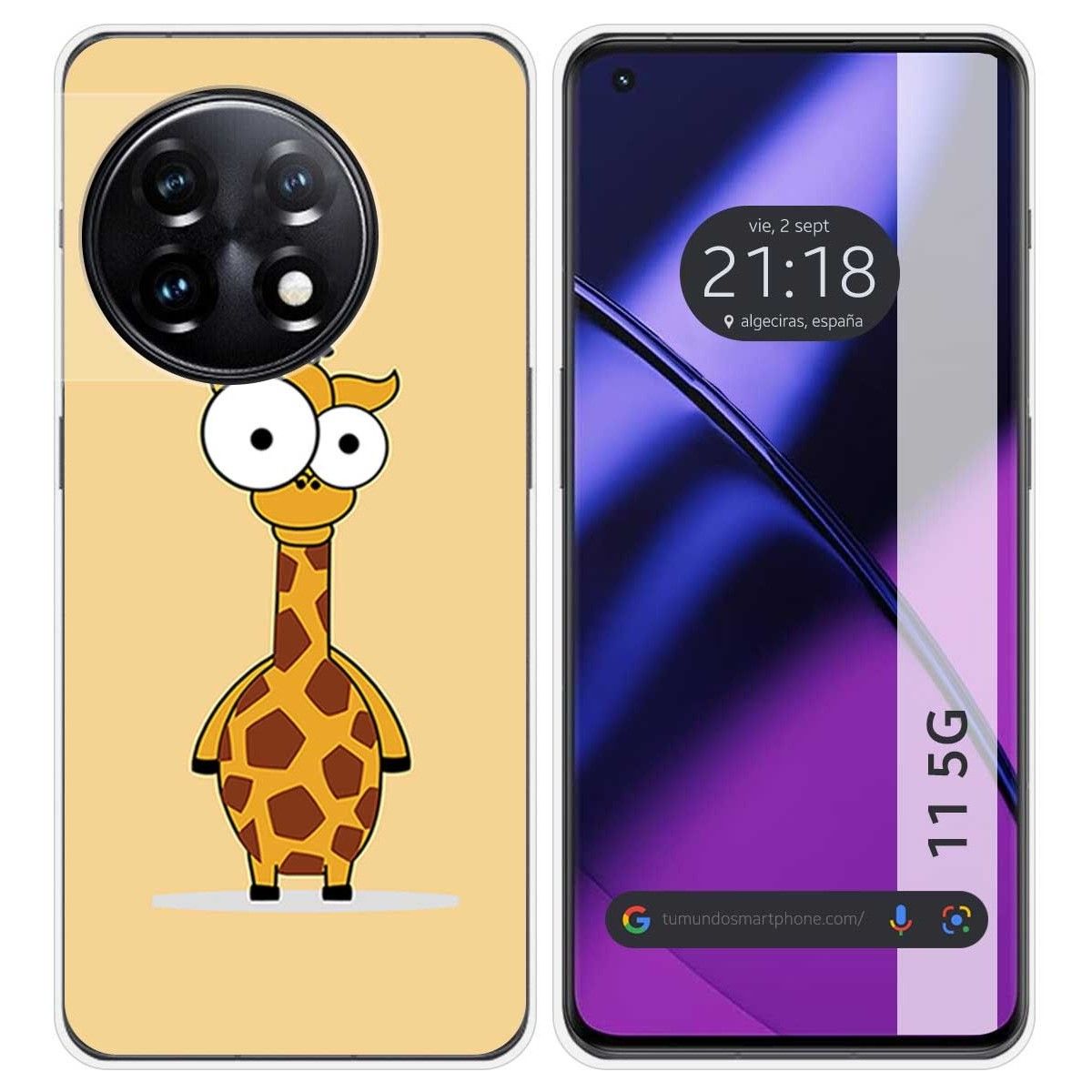 Funda Silicona para Oneplus 11 5G diseño Jirafa Dibujos