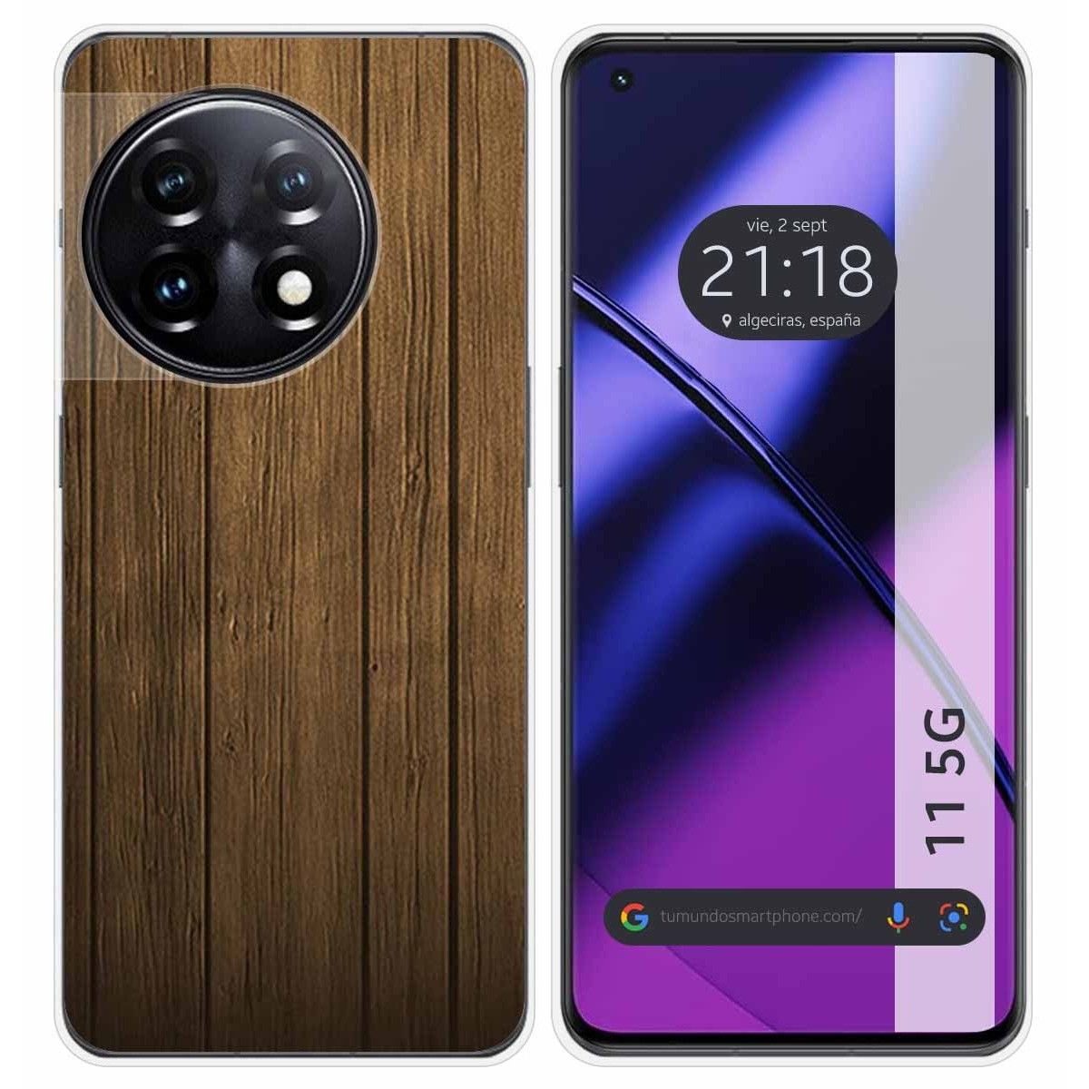 Funda Silicona para Oneplus 11 5G diseño Madera Dibujos