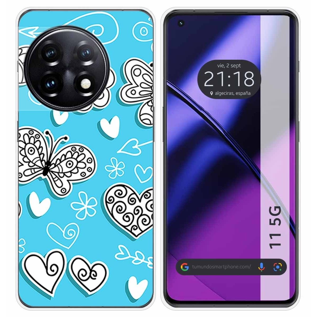 Funda Silicona para Oneplus 11 5G diseño Mariposas Dibujos