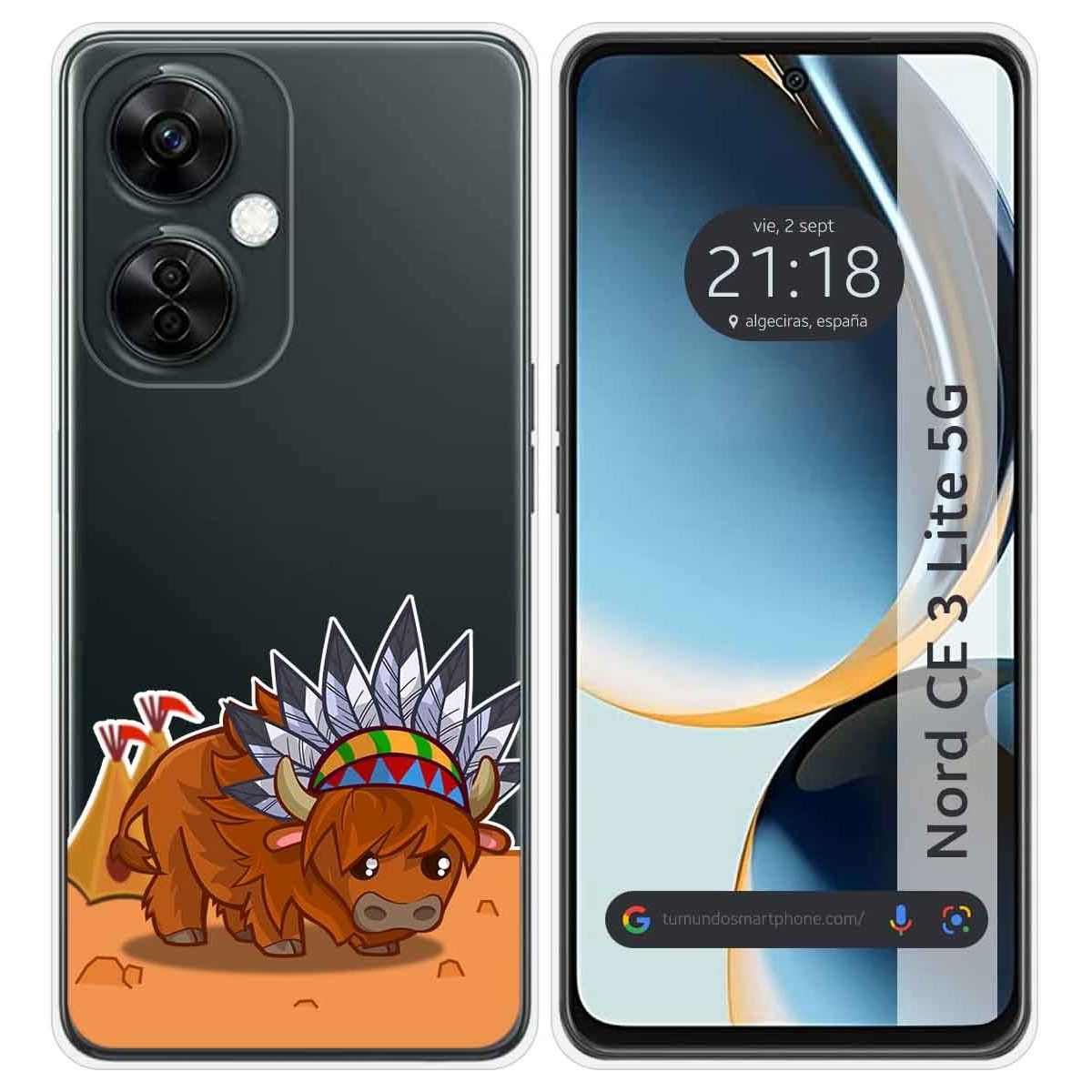 Funda Silicona Transparente para Oneplus Nord CE 3 Lite 5G diseño Bufalo Dibujos