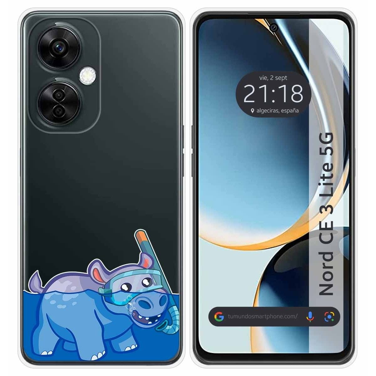 Funda Silicona Transparente para Oneplus Nord CE 3 Lite 5G diseño Hipo Dibujos