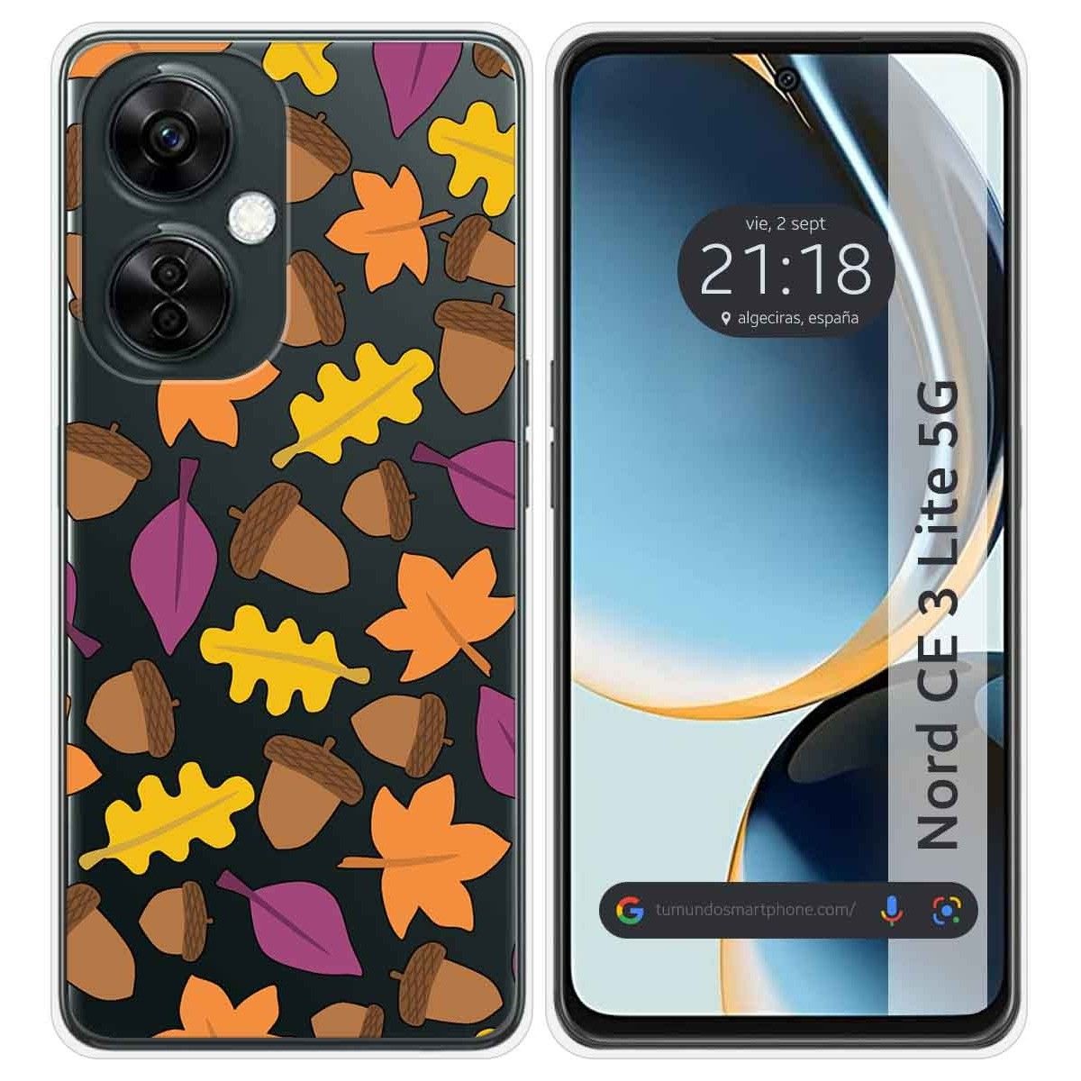 Funda Silicona Transparente para Oneplus Nord CE 3 Lite 5G diseño Otoño Dibujos