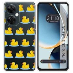 Funda Silicona Transparente para Oneplus Nord CE 3 Lite 5G diseño Pato Dibujos