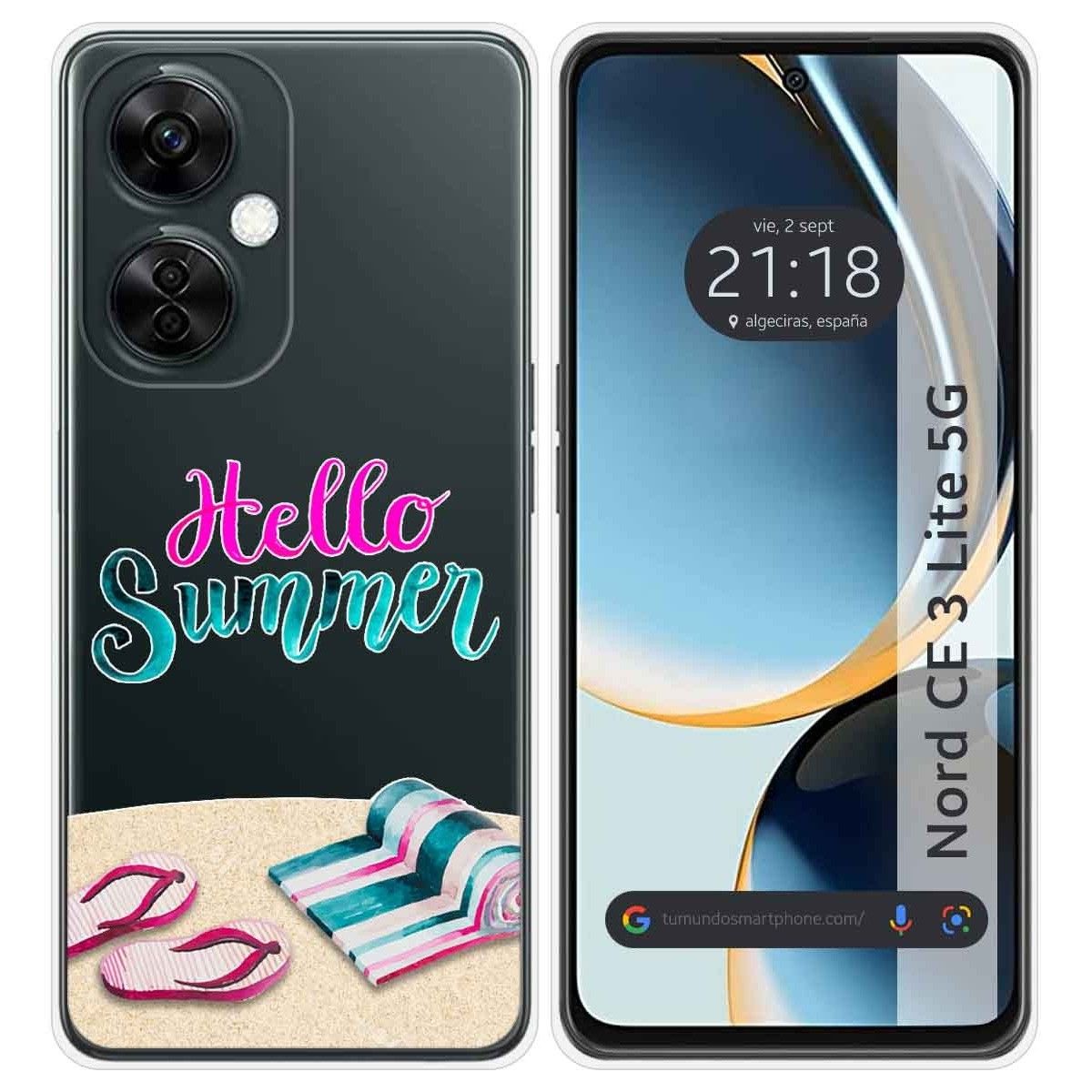 Funda Silicona Transparente para Oneplus Nord CE 3 Lite 5G diseño Summer Dibujos