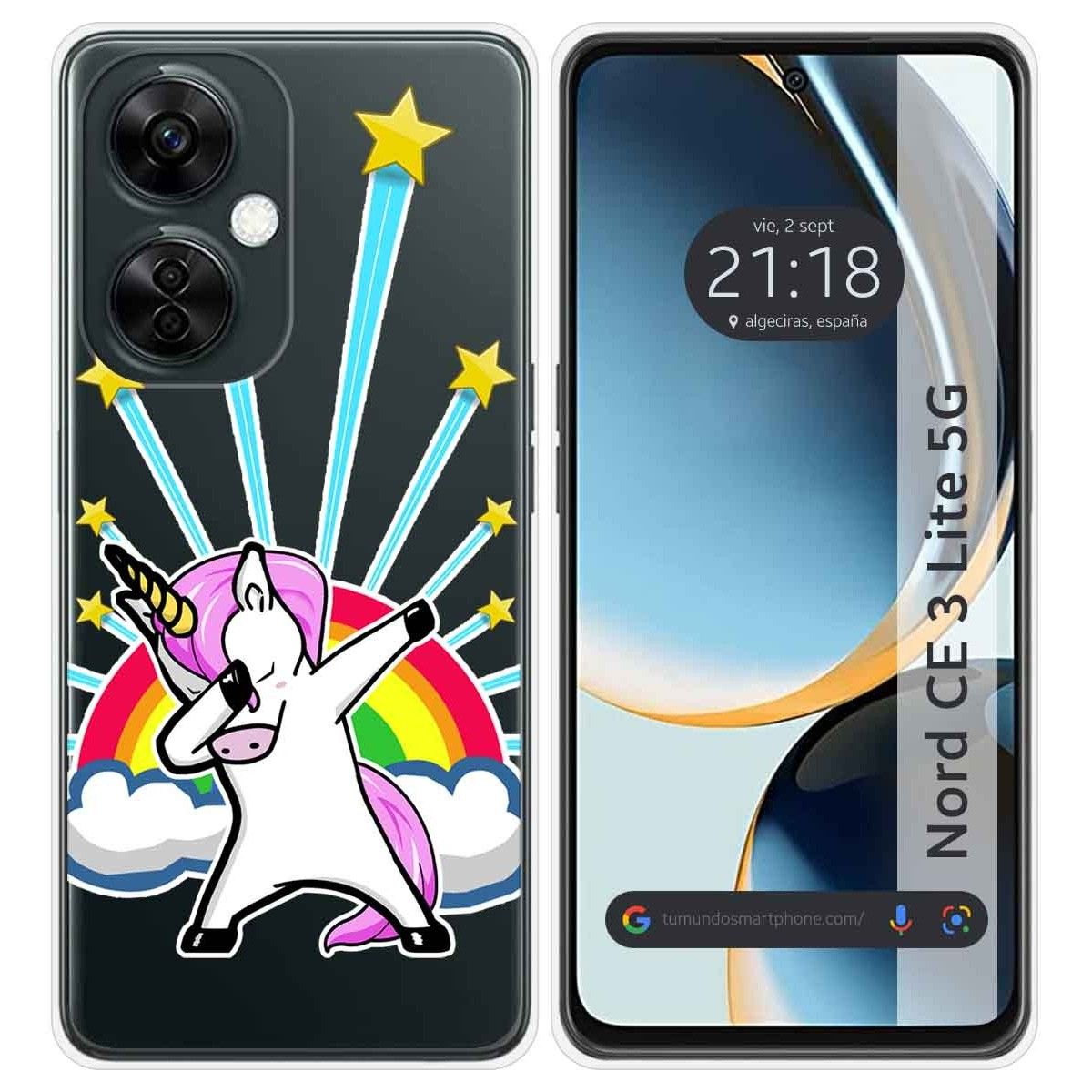 Funda Silicona Transparente para Oneplus Nord CE 3 Lite 5G diseño Unicornio Dibujos