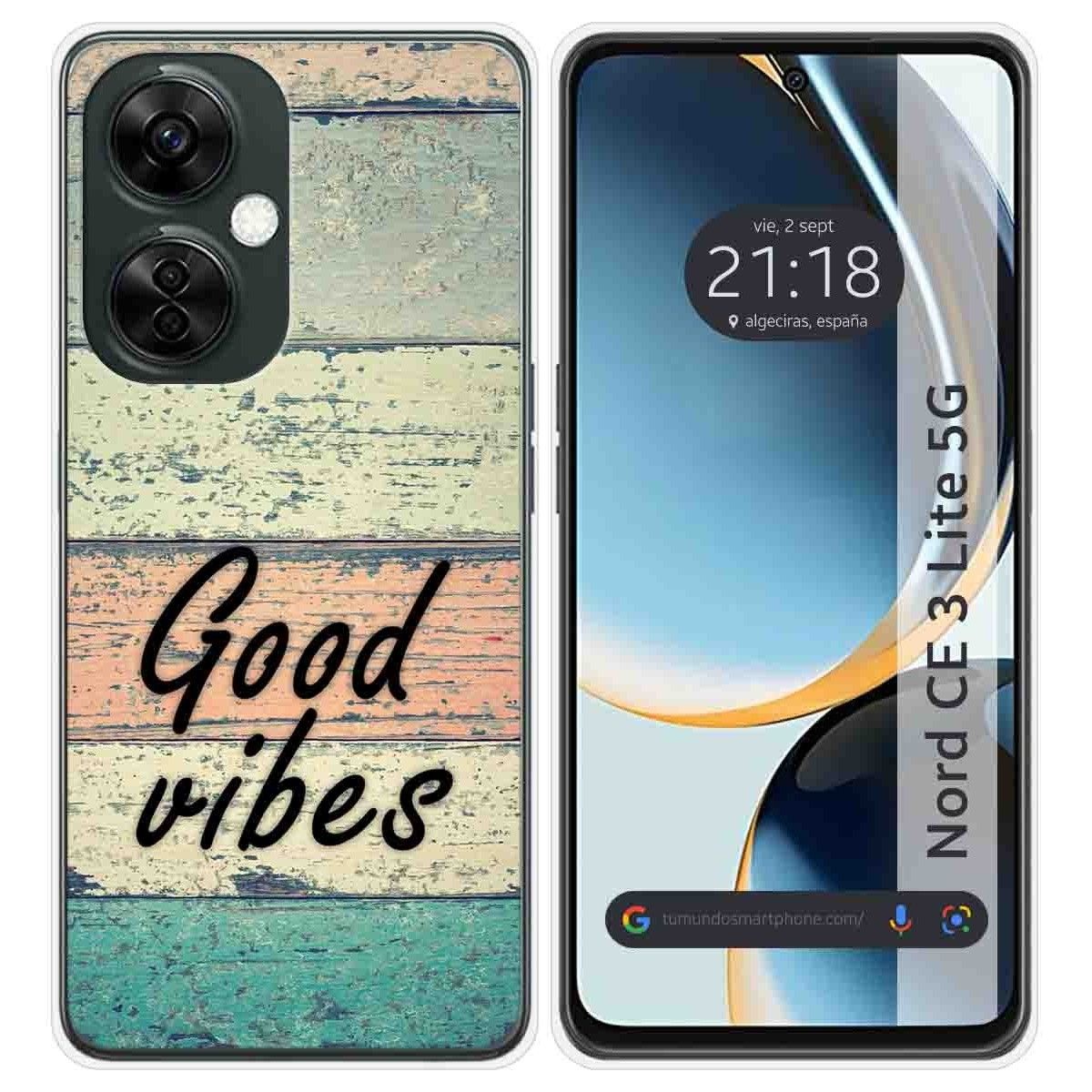 Funda Silicona para Oneplus Nord CE 3 Lite 5G diseño Madera 01 Dibujos