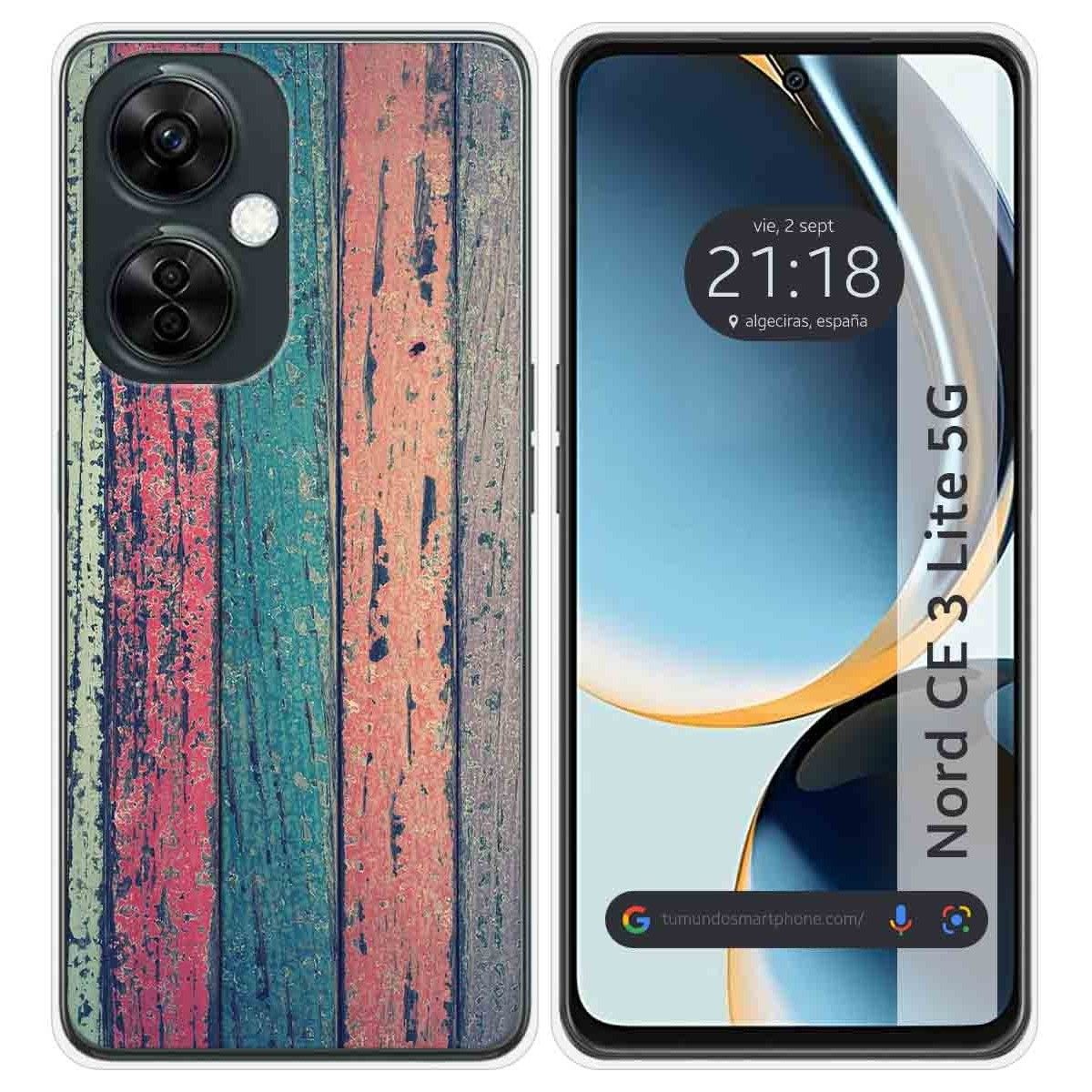 Funda Silicona para Oneplus Nord CE 3 Lite 5G diseño Madera 10 Dibujos
