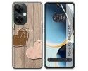 Funda Silicona para Oneplus Nord CE 3 Lite 5G diseño Corazones Madera Dibujos