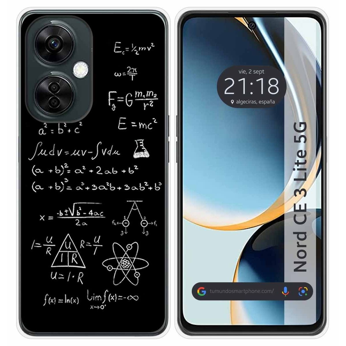 Funda Silicona para Oneplus Nord CE 3 Lite 5G diseño Formulas Dibujos