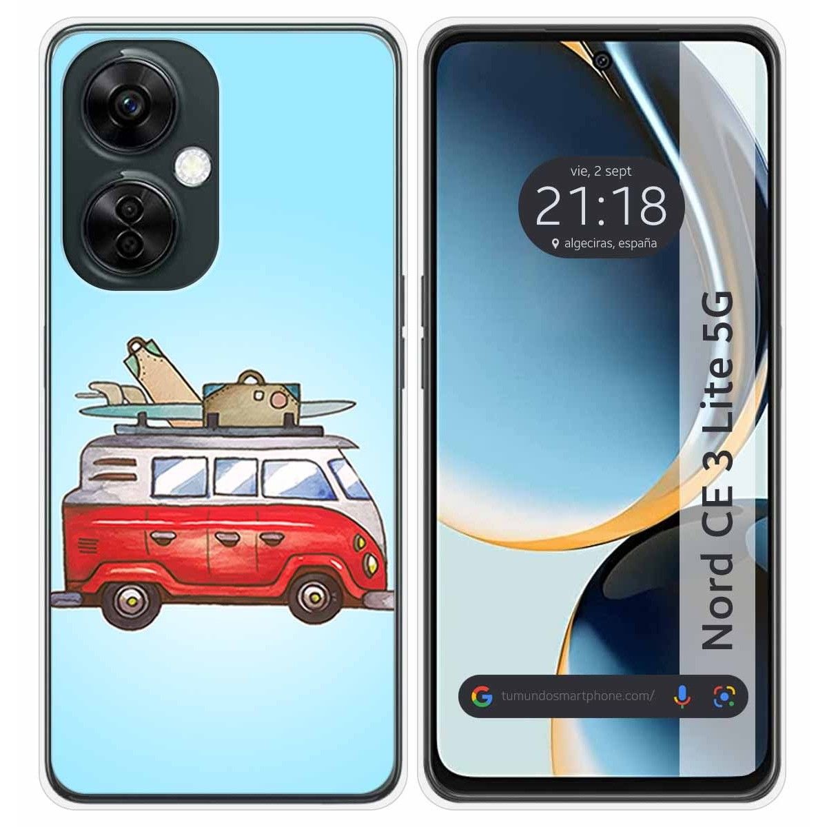 Funda Silicona para Oneplus Nord CE 3 Lite 5G diseño Furgoneta Dibujos