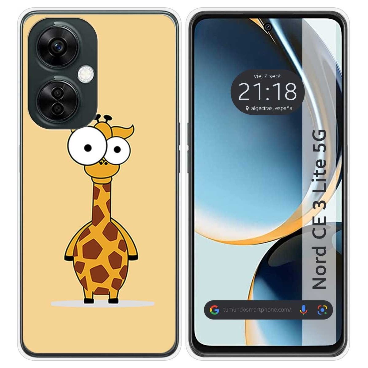 Funda Silicona para Oneplus Nord CE 3 Lite 5G diseño Jirafa Dibujos