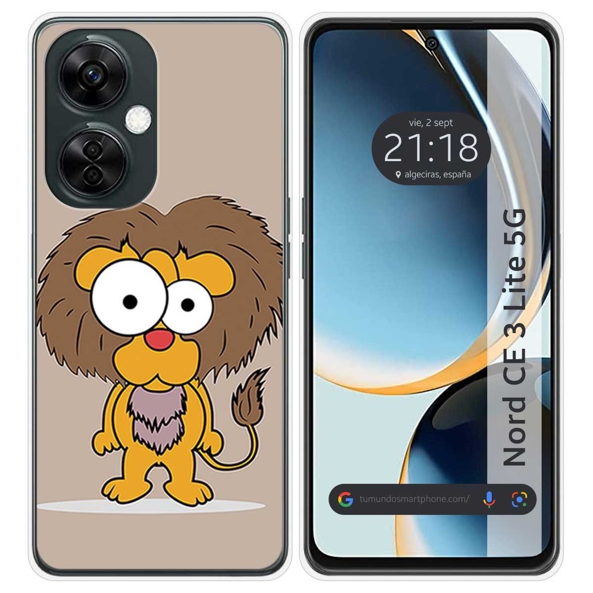 Funda Silicona para Oneplus Nord CE 3 Lite 5G diseño Leon Dibujos