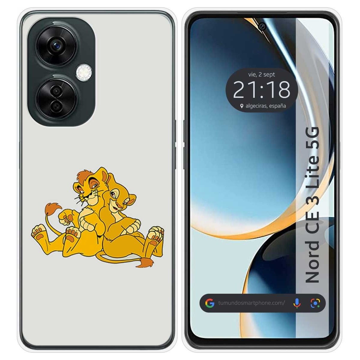 Funda Silicona para Oneplus Nord CE 3 Lite 5G diseño Leones Dibujos