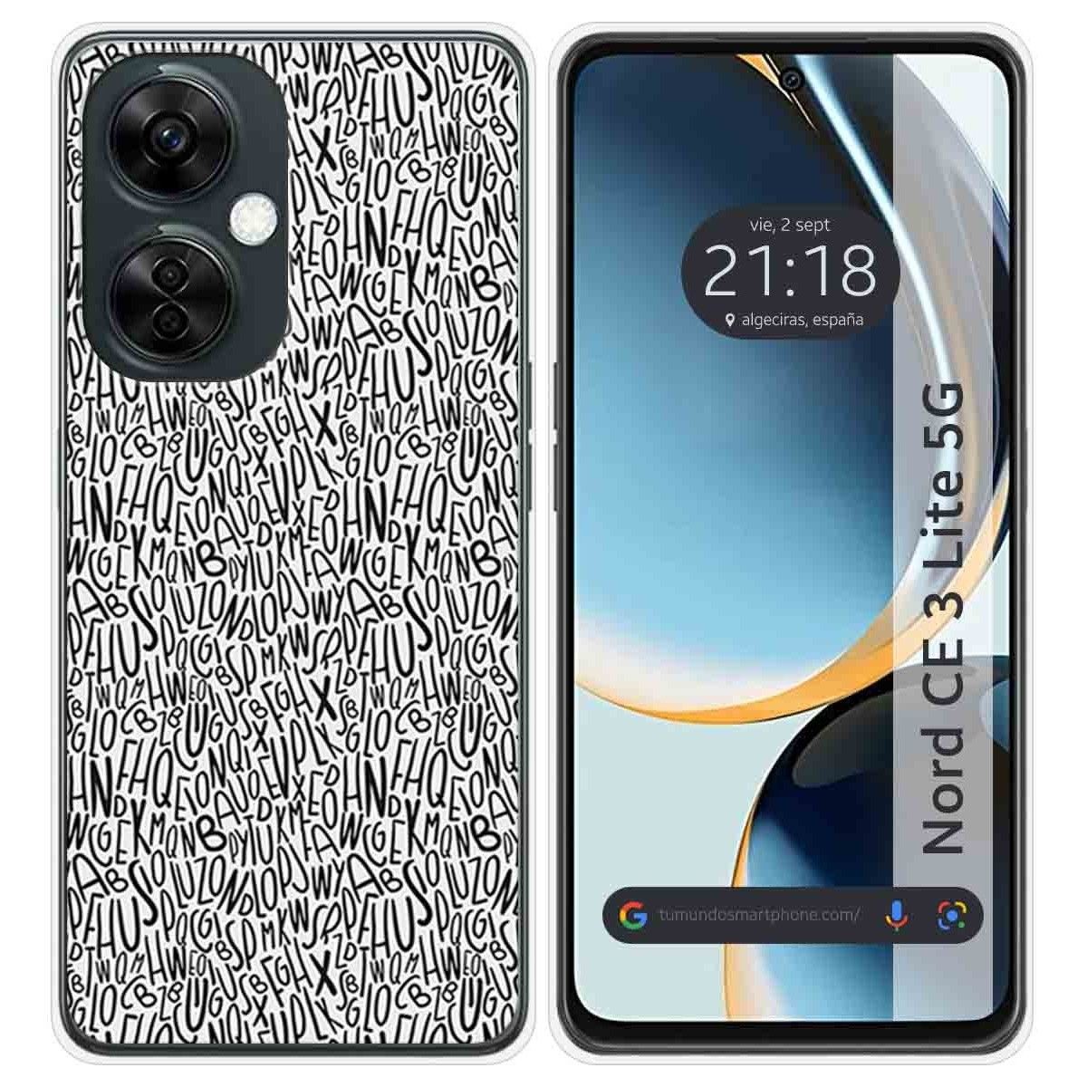 Funda Silicona para Oneplus Nord CE 3 Lite 5G diseño Letras Dibujos