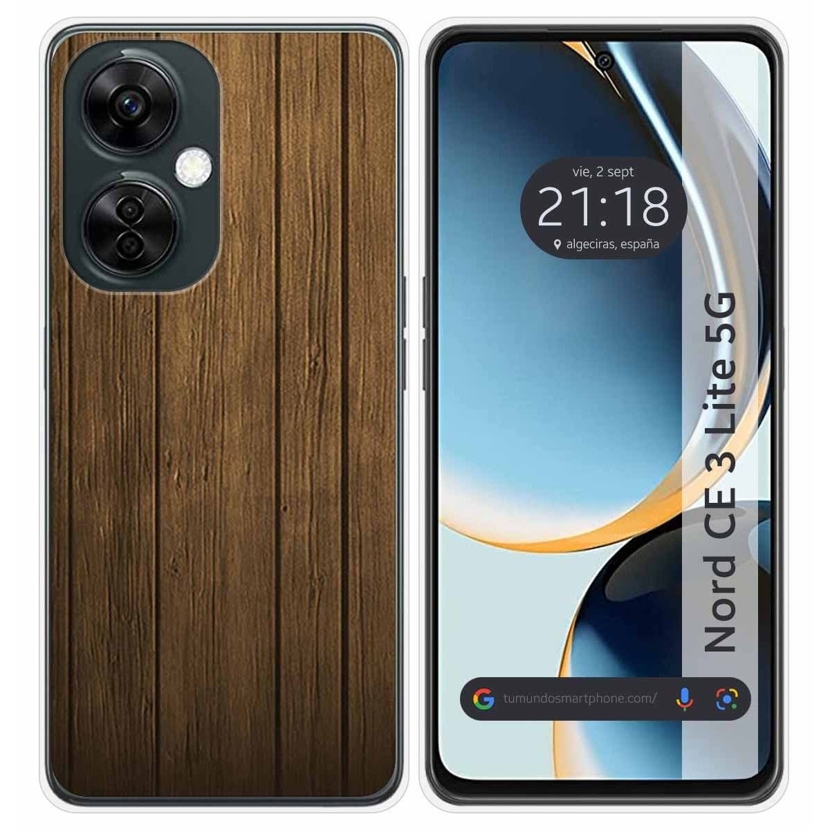Funda Silicona para Oneplus Nord CE 3 Lite 5G diseño Madera Dibujos