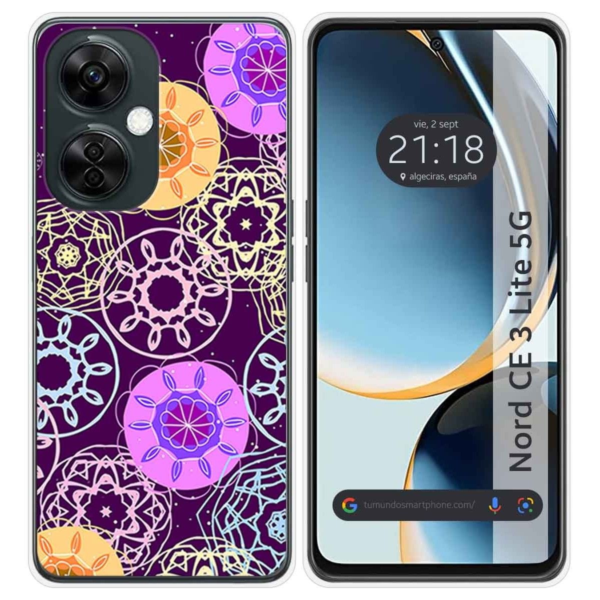 Funda Silicona para Oneplus Nord CE 3 Lite 5G diseño Radial Dibujos