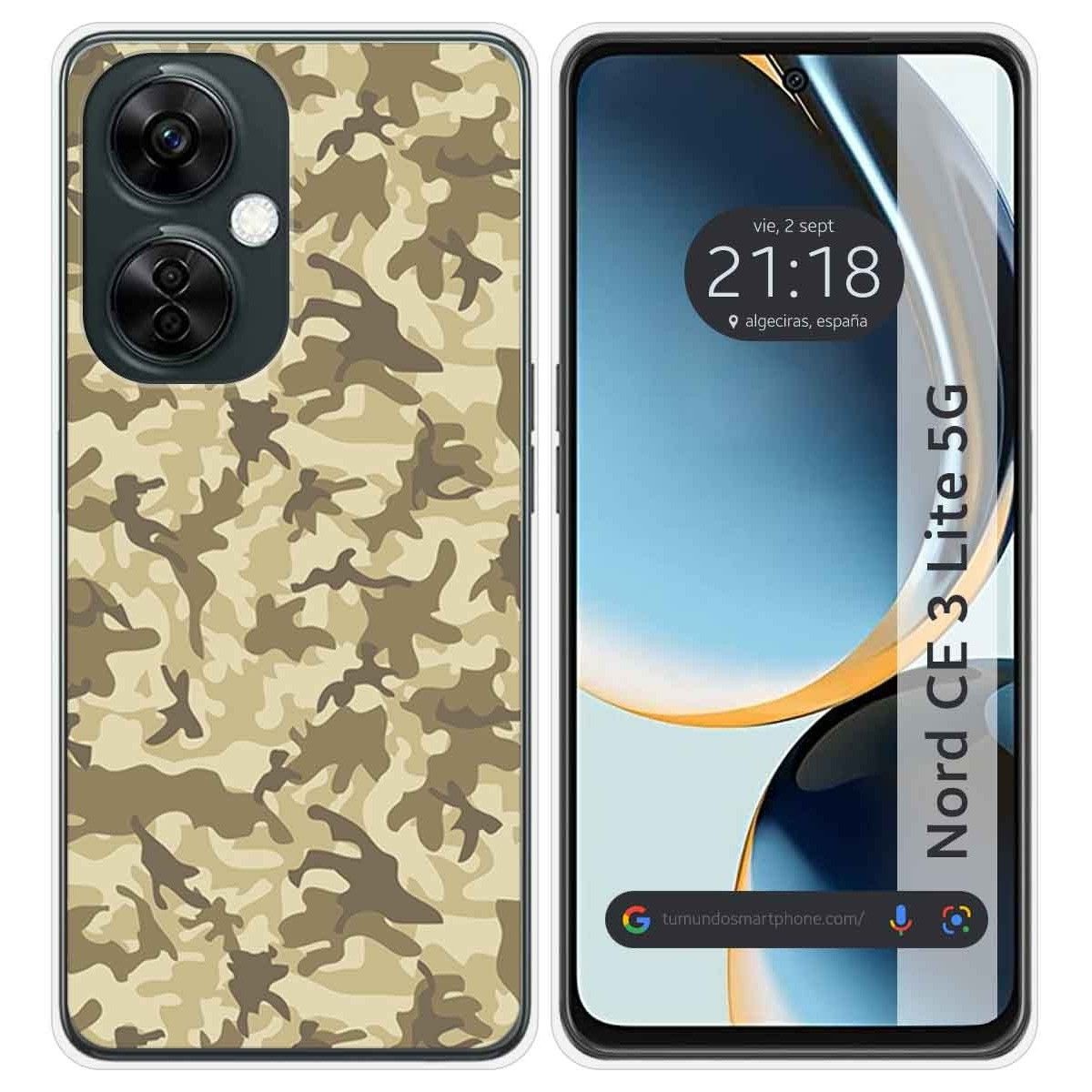 Funda Silicona para Oneplus Nord CE 3 Lite 5G diseño Sand Camuflaje Dibujos