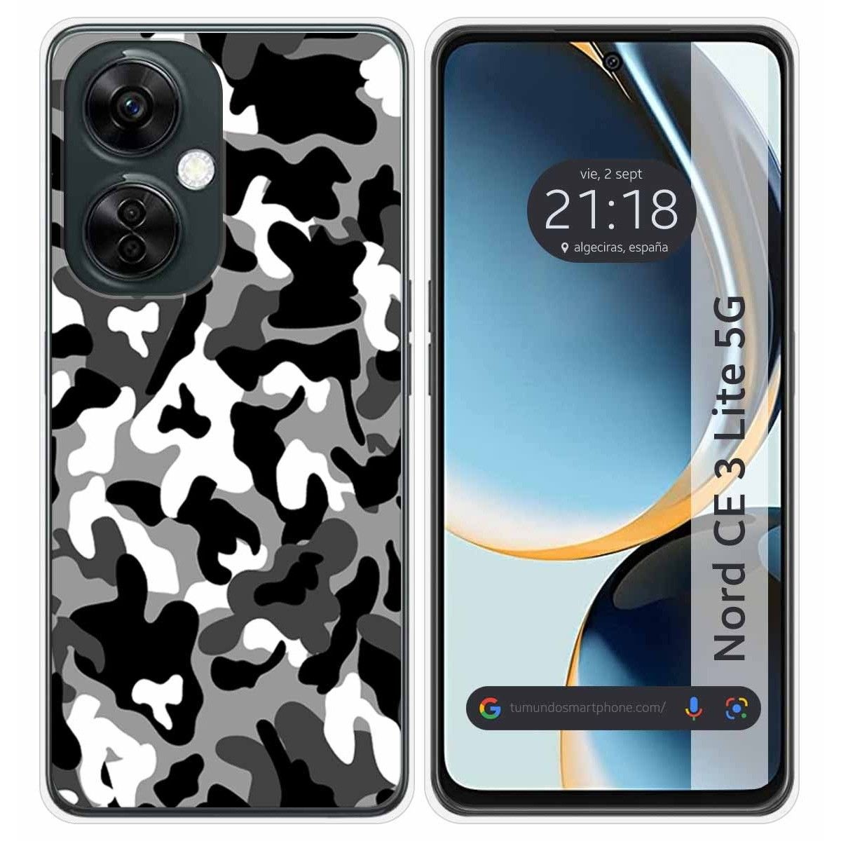 Funda Silicona para Oneplus Nord CE 3 Lite 5G diseño Snow Camuflaje Dibujos