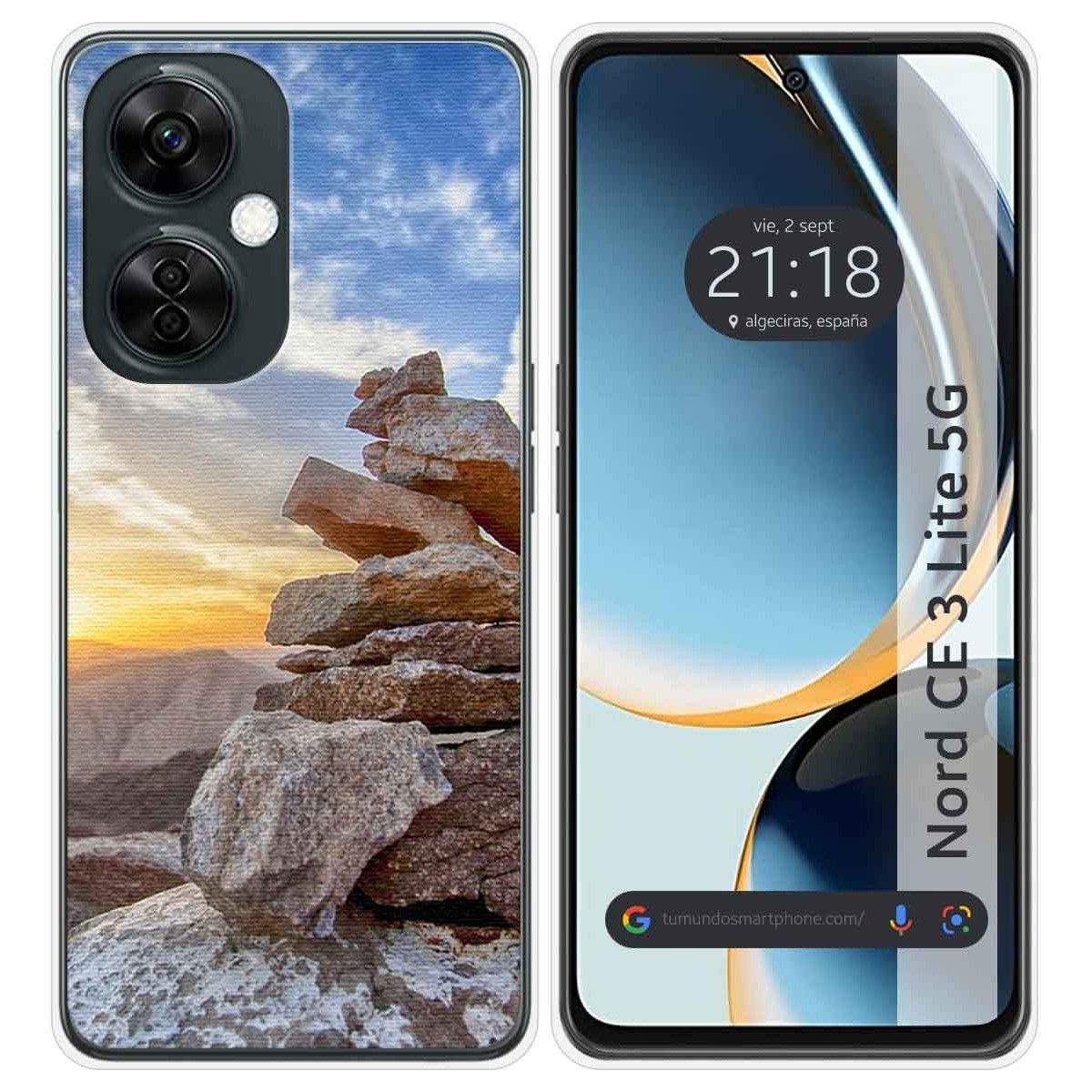 Funda Silicona para Oneplus Nord CE 3 Lite 5G diseño Sunset Dibujos